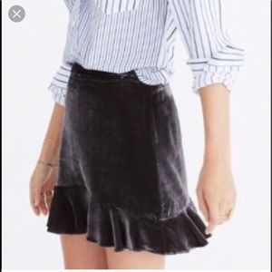 Madewell Gunmetal Silk & Viscose Lined Skirt Size 12